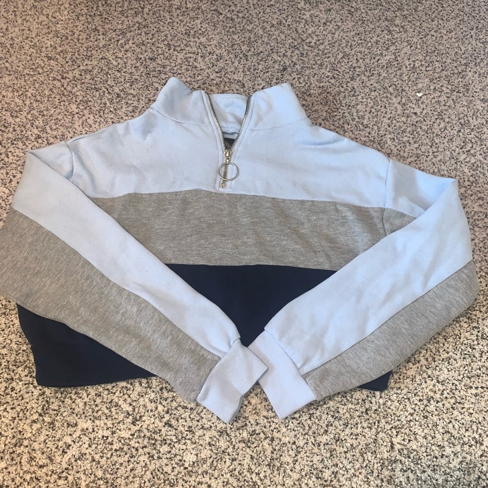 1/4 Zip Crop Sweater